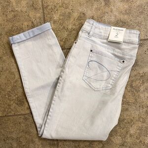Chico's ANKLE Platinum Pale Blue Jeans Size 2 NWT